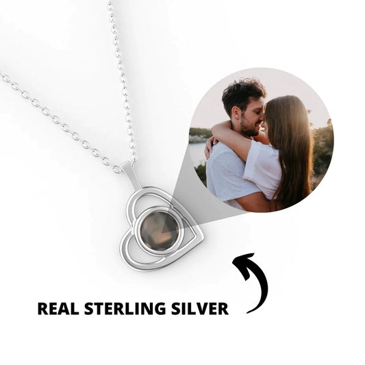Sterling Silver Personalised Photo Necklace